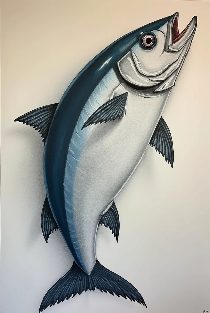 whole Tuna chalk art