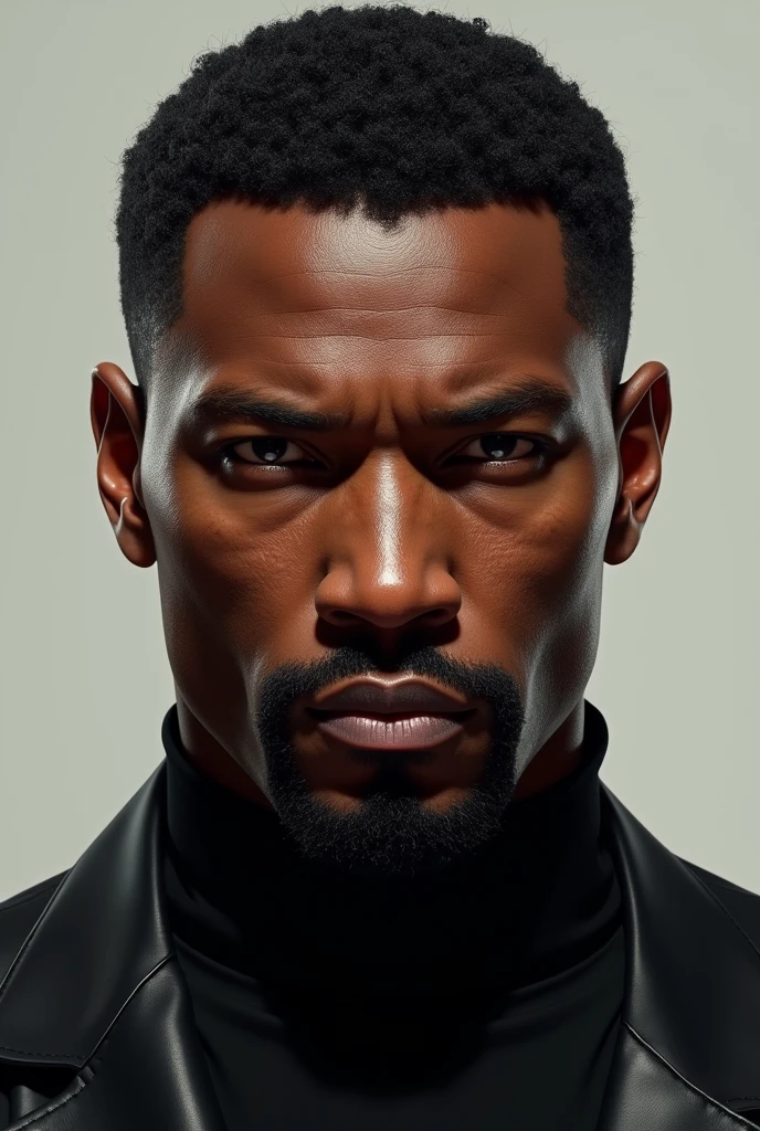 Retrato Hiper focus, wesley snipes como Blade (marvel) cabelo curto na cor preto, ultra realisitic, Reality, hiperReality 