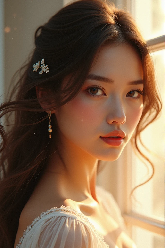 Create an image of a beautiful woman 
