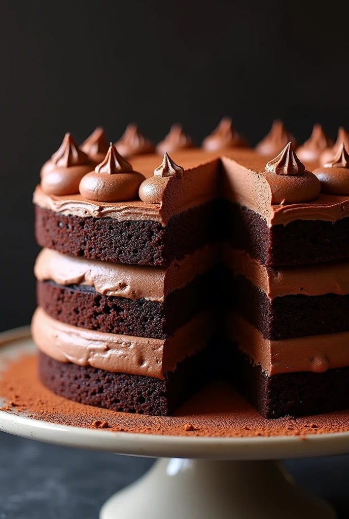 Add coco powder to the batter of cake