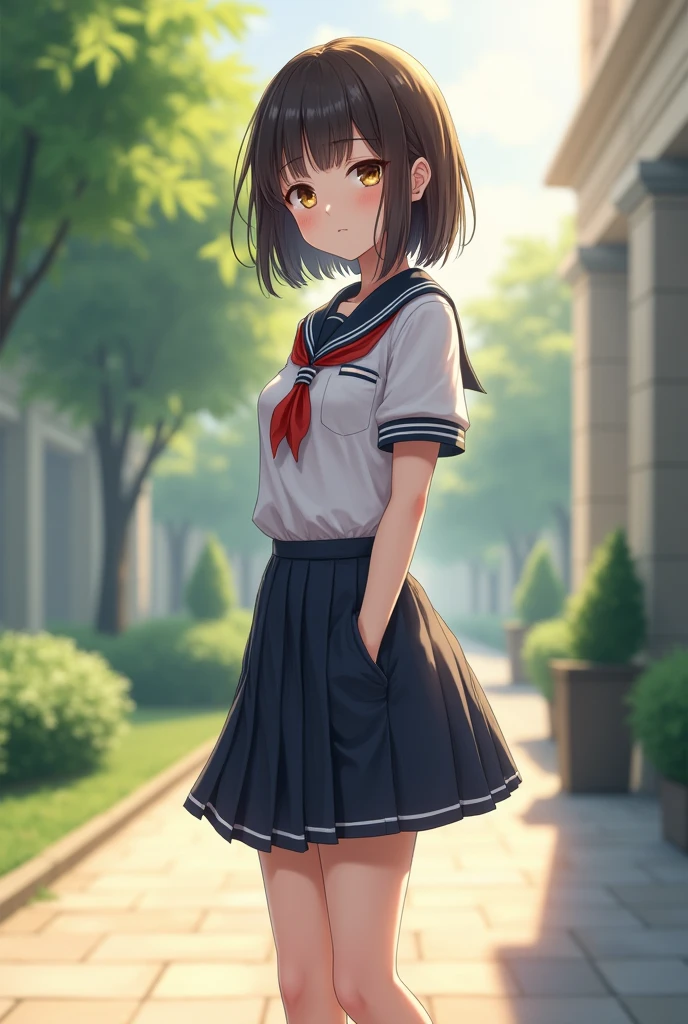 beautiful shool girl realistic