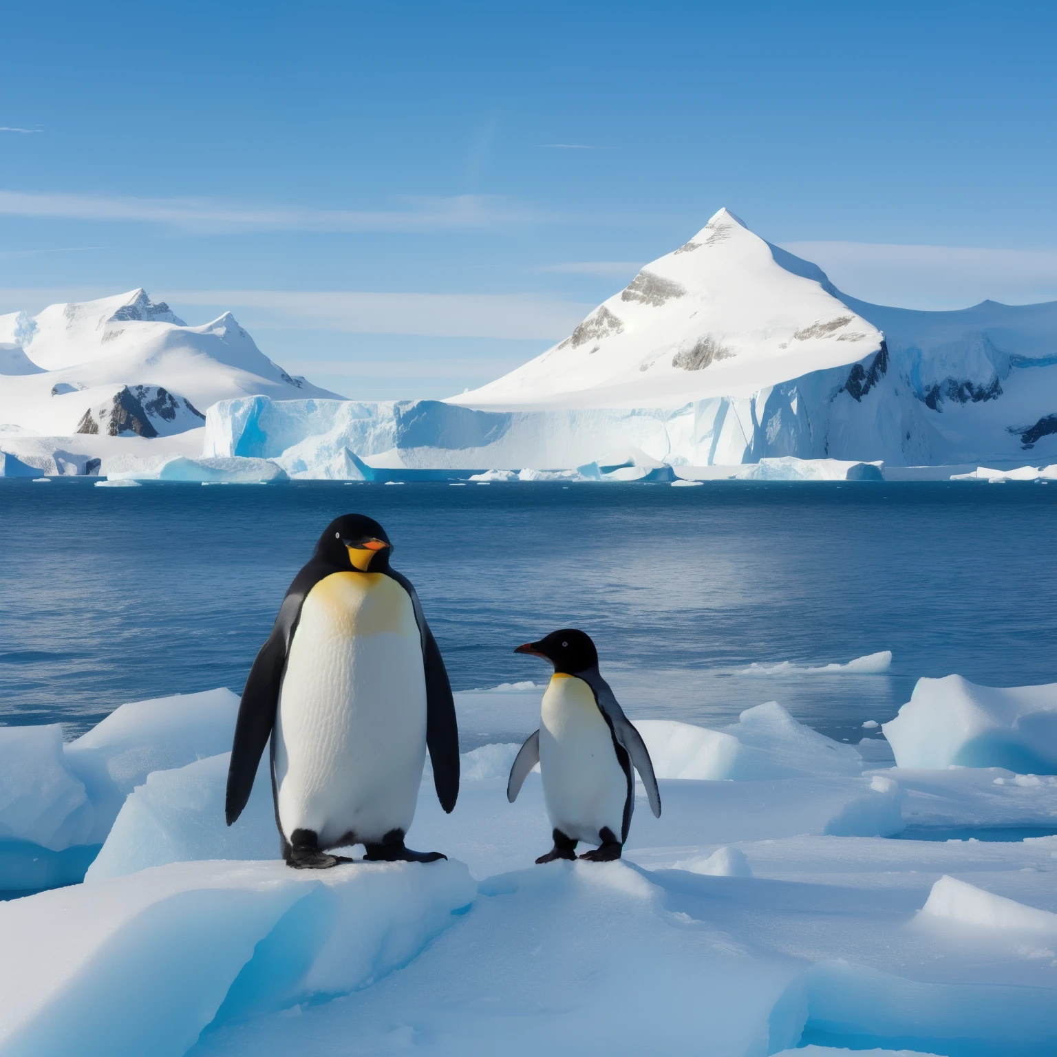 Antarctica、Beautiful sea、Beautiful sky、cloud、ice、penguin