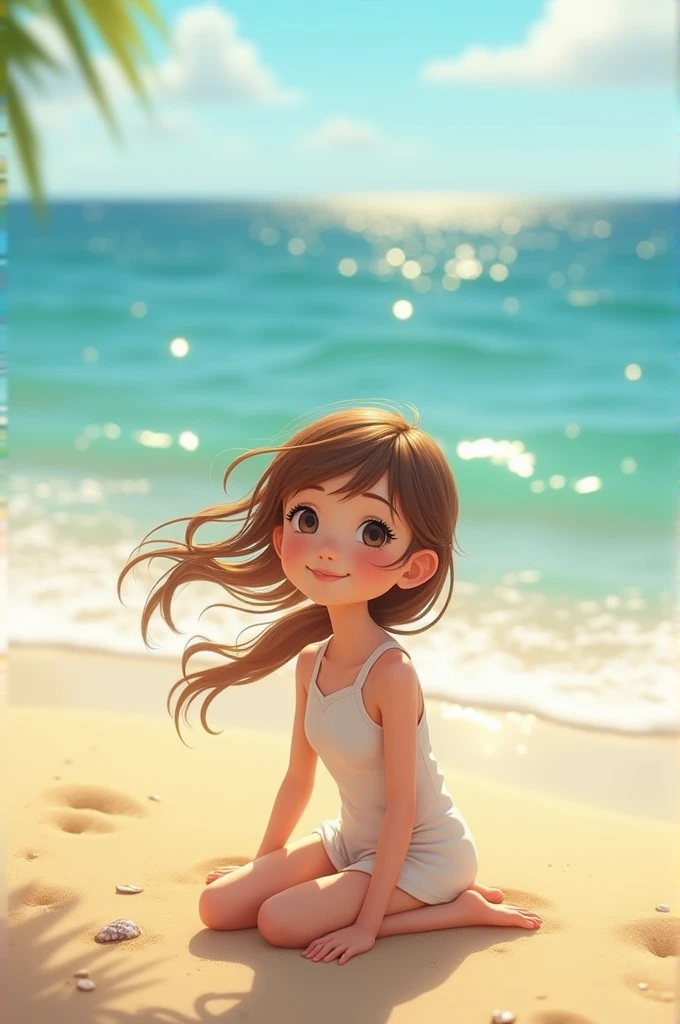 a girl on the beach