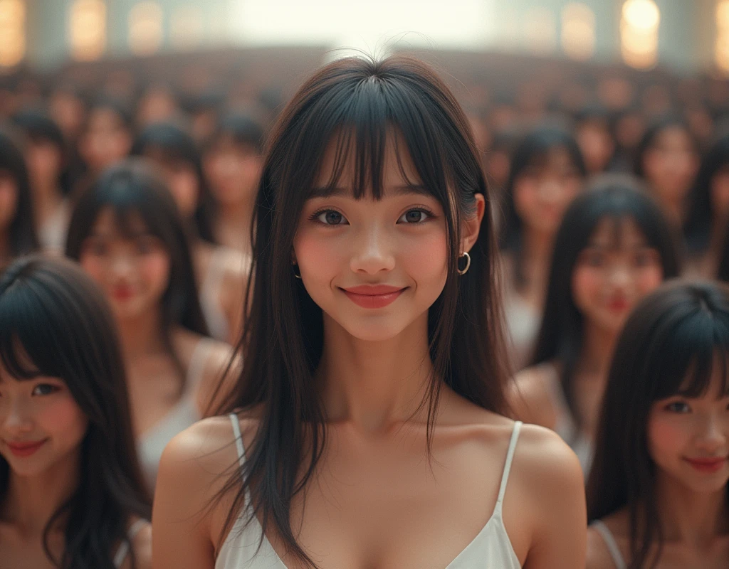 [Japanese Clone girls=Myself], [Perfect Clone girls Raw Photography Art], [16K, Highest quality, Ultra-high resolution], (((Unrealistic, Unprecedented sight, hyperdimensional space, A sight beyond imagination, (((A world of mass proliferation of myselves, Ultra-realistic)))))), (Japanese, woman, 25-year-old, Saito-Asuka), ((Small face, Brown and black hair, Semi-long hair)), ((Very beautiful detailed girls, Accurate body structure, Very detailed and perfect super busty body)), ((amazing super big tits, Large, swelling breasts)), (Dark Eyes, Mature face, Cute Smile, A gentle gaze), (((A very happy smile))), [[(((((Very detailed, 1girl→1,000,000,000,000,000,000,000,000,000,000,000,000,000cloning girls))))), (((((Extremely detailed and precise depiction of the double, Perfectly the same girl, The exact same smile, Perfect matching hairstyle, Perfect same clothes, Exactly the same height, Perfect same super busty))))), (((((Myself only))))), (((Filling the Earth 1,000,000,000,000,000,000,000,000,000,000,000,000,000 Myself, Super dense, Super denseの中心に広くフォーカス, I&#39;m happy to be surrounded by countless versions of myself, I want to drown in love with countless versions of myself., I want to be drowned in love with countless versions of myself around me., Holding hands, hug, hug, kiss, Touching breasts))), (((The sight of the ultimate super-crowded, 異常なSuper dense, Countless Myselves multiplying, our bodies pressed together in a super-packed space))), ((Bright and soft light)), (((Very wide field of view, Very detailed, Detailed depiction of the proliferation of Myself with a sense of depth, More accurate depiction with a wide-angle lens aperture of 22)))), Anywhere Angle