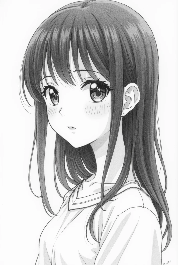 Saki Hananoi (protagonist of A Disease Called Love, pencil portrait