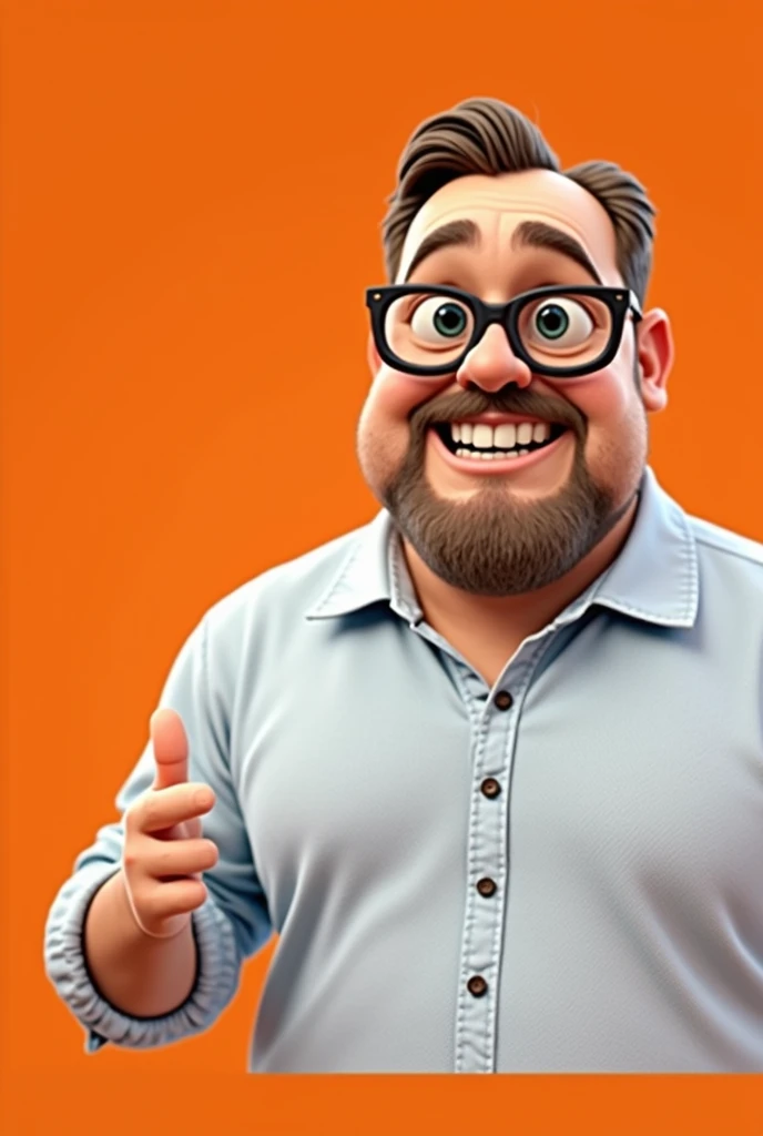 Cartoon character of a man in black glasses and blue shirt, animation character, stylized character, animation style rendering, 3d stylized, Arnold Maya rendering, Stylized 3D rendering, toon render screenshot, 3d character, 3d character, Stylized 3D rendering, 3D character rendering, cartoon character, Personagem de close up, character posing,  (Pixar-style) (master part:1.2) (bokeh) (best qualityer) (skin detailed) (detailed texture) (8k) (Argilla) (cinematic lighting) (sharp focus