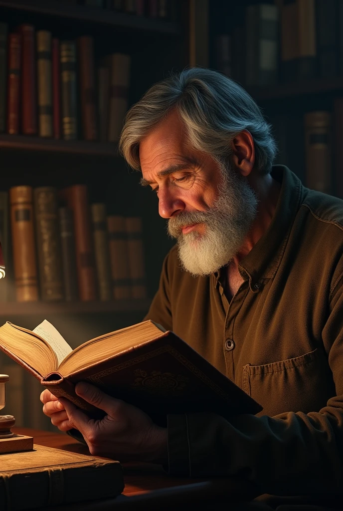 man reading bible 