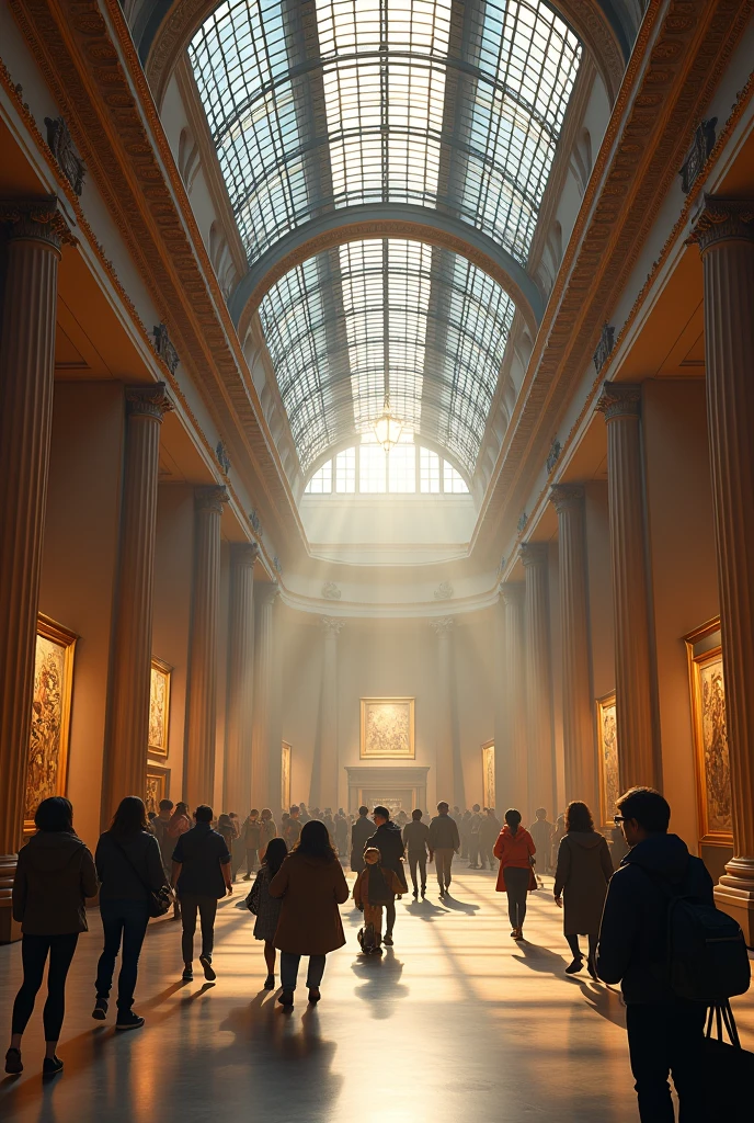 Create an image about the Metropolitan Museum of Art in the United States about what is inside it