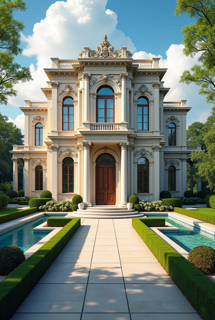 A giant and beautiful mansion