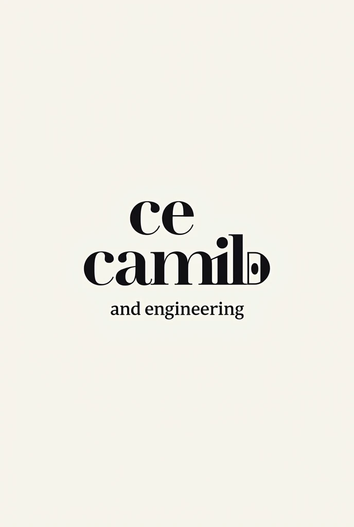 a company logo written "CE Camilo and engineering" with different font