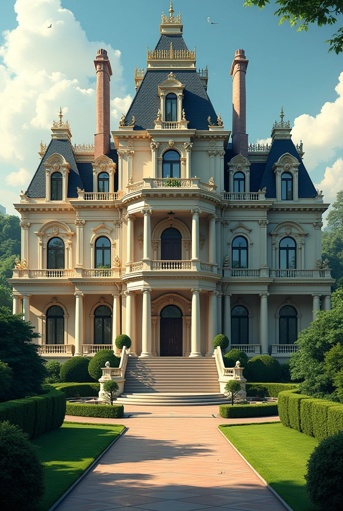 A very giant and beautiful mansion with lots of stuff