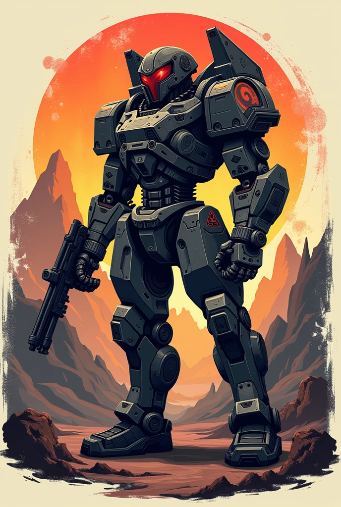 generate a mascot logo that has a combination between the new valve game called deadlock and the country of chile