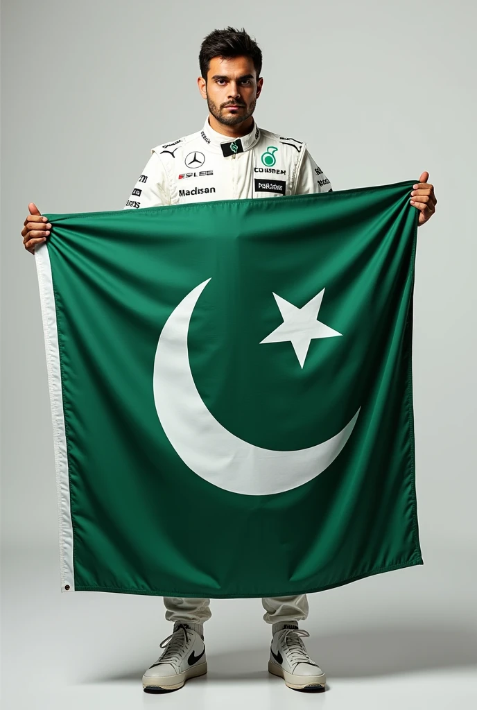 Carlos sainz holding pakistani flag