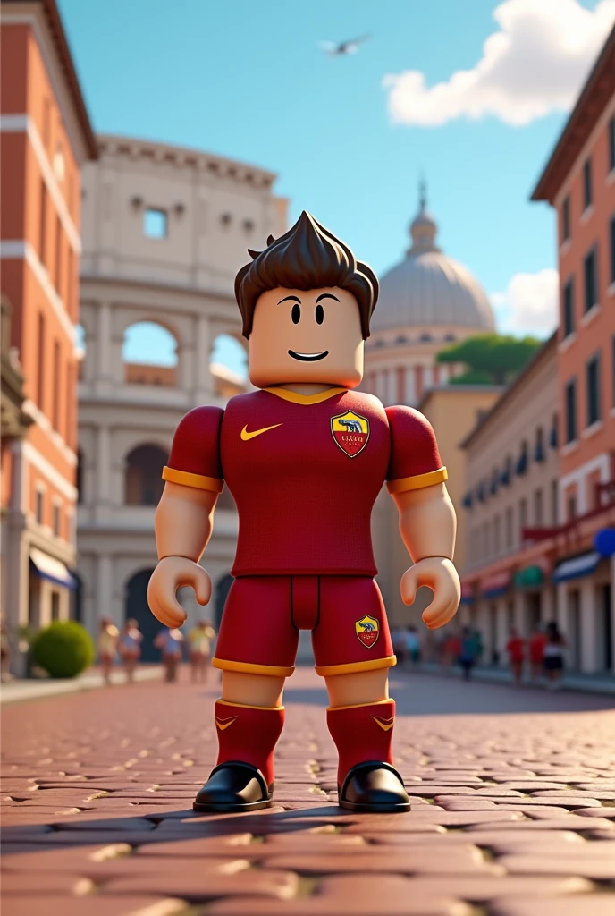 Roblox in Roma FC uniform