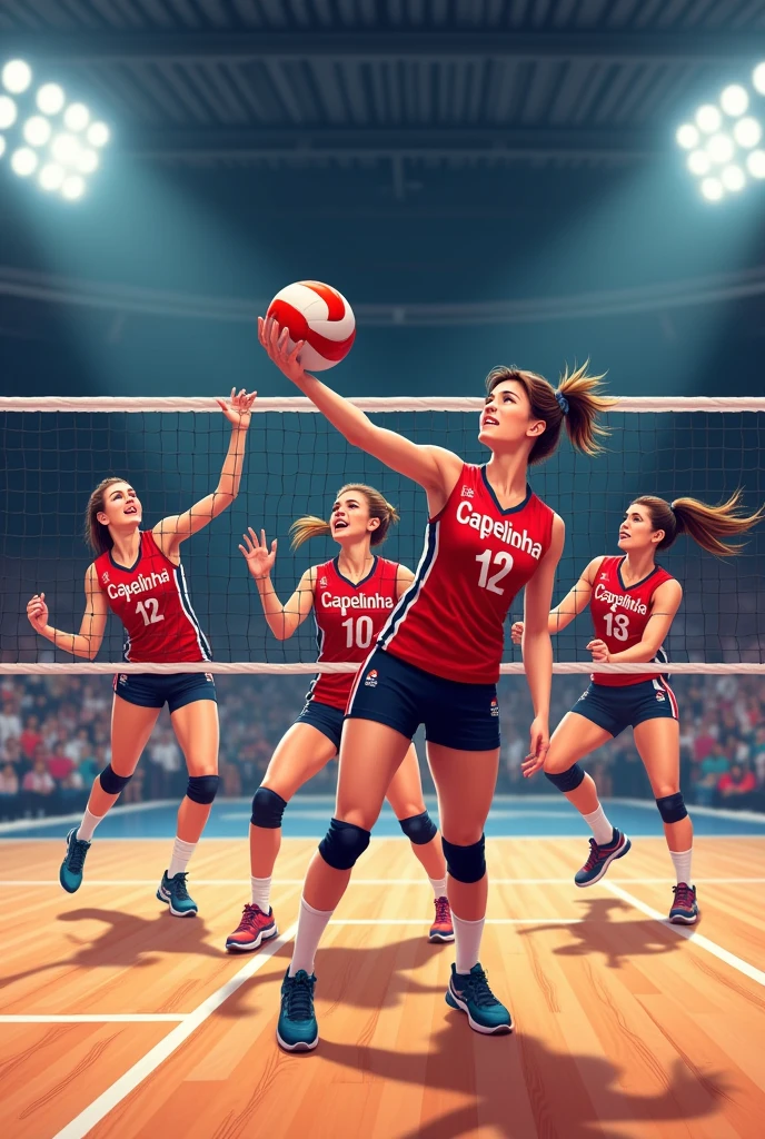 Women's volleyball team named Capelinha Volleyball Club.