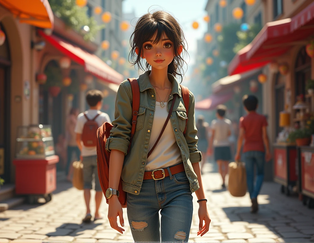 best quality, detailed background, girl, ,euro_street, random_wear,