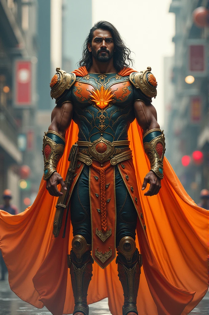 Hindu man super hero costume