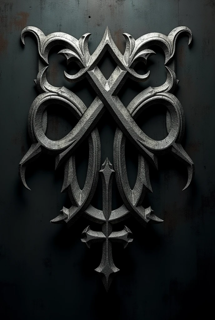 Create a logo featuring the intertwined letters "X", "H", "O", "I", "C" and "L" in a Gothic Style