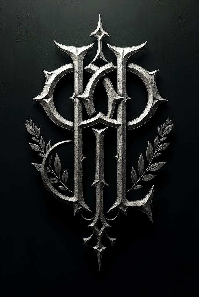 Create a logo featuring the intertwined letters "X", "H", "O", "I", "C" and "L" in a Gothic Style