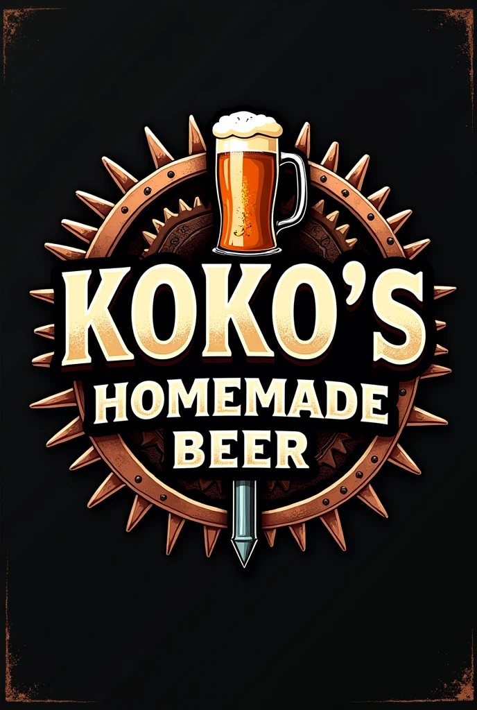 Logo for my company, should be manly, and rugged. use gears, copper, tools, beer and my company name, “Koko׳s homemade beer” as a centrepiece.