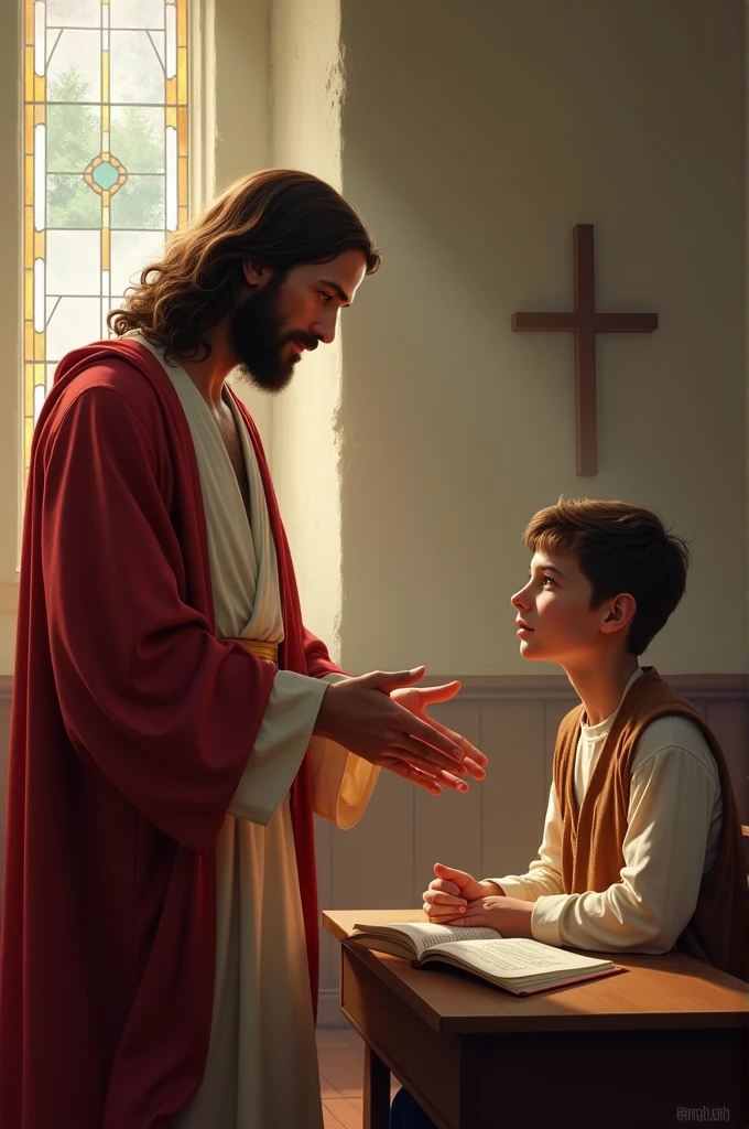 Jesus with Adventist student 