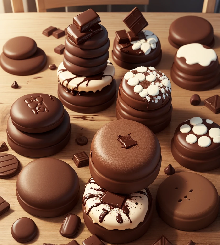 Lots of chocolate tablets
