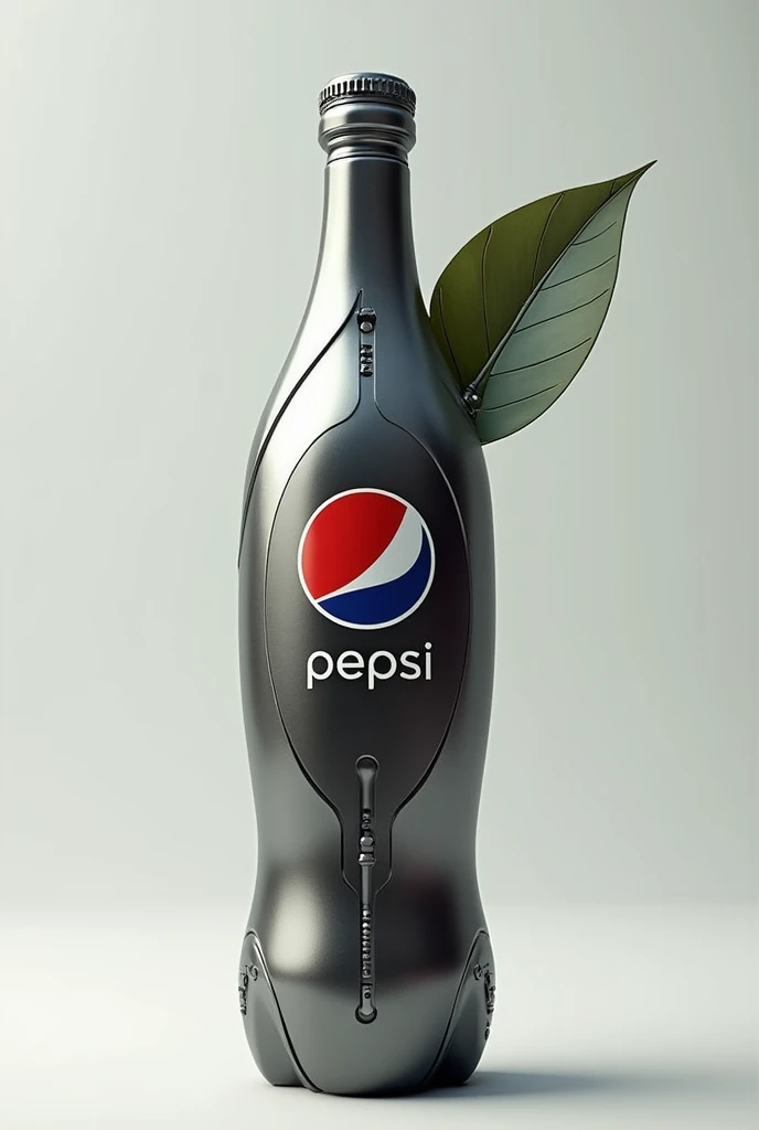 Pepsi bottle half missile metal leaf

