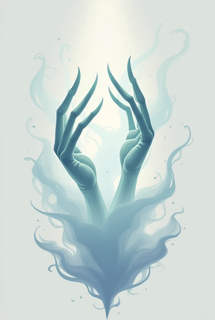 A coat of arms that means sylph claw. It should be 2d and anime and simple. Make claws more visible and make it look like the crests of 'black clover'. Make it softer and more mystical but not scary. Incorporate mist grey paint. The coat of arms. Make it friendlier and more inviting