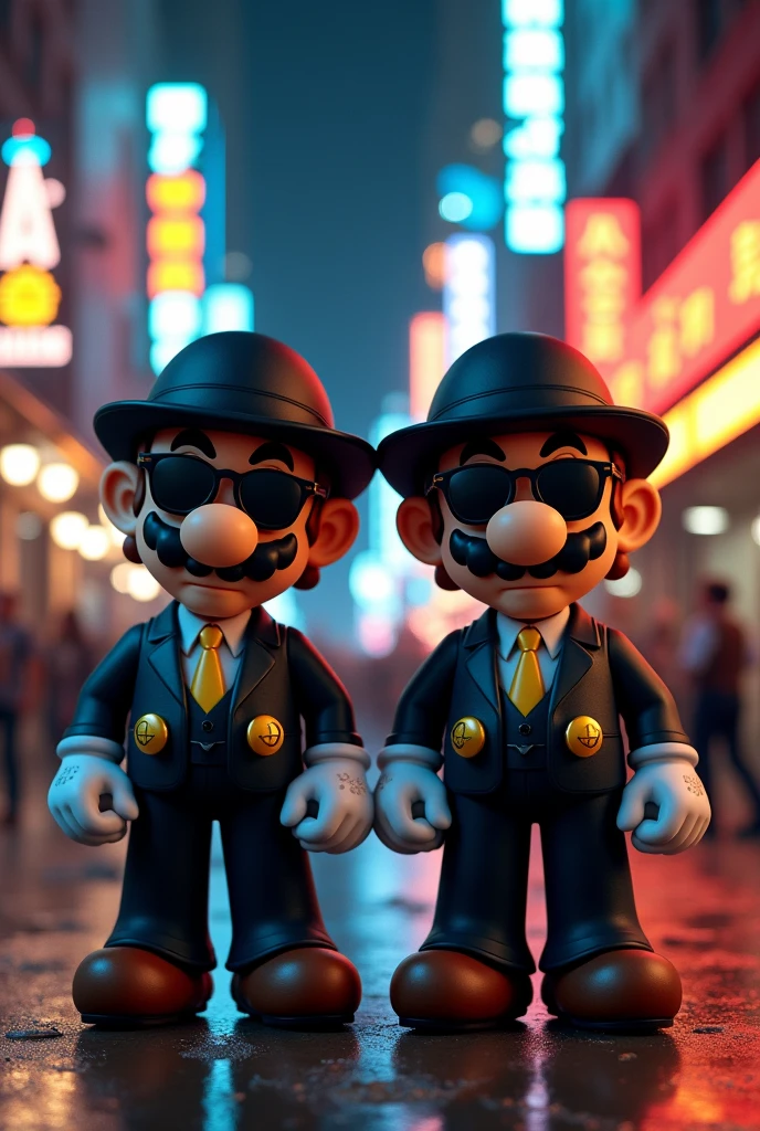 Mario bros dressed as the blue brothers