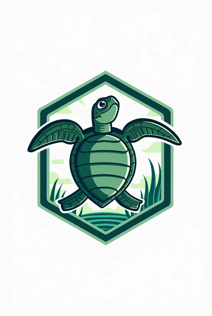 a logo for the green high school gymkhana team with a sea turtle symbolizing the tamar project