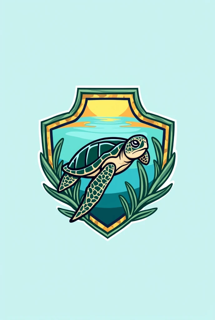a logo for the green high school gymkhana team with a sea turtle symbolizing the tamar project