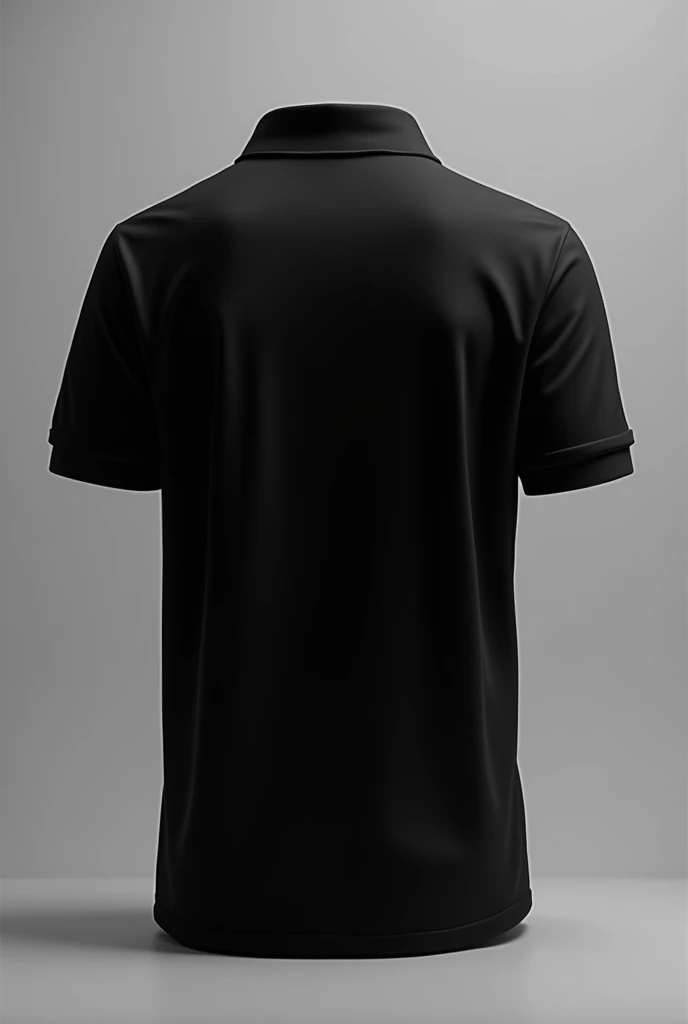 Shirt back ,black polo shirt, 正面