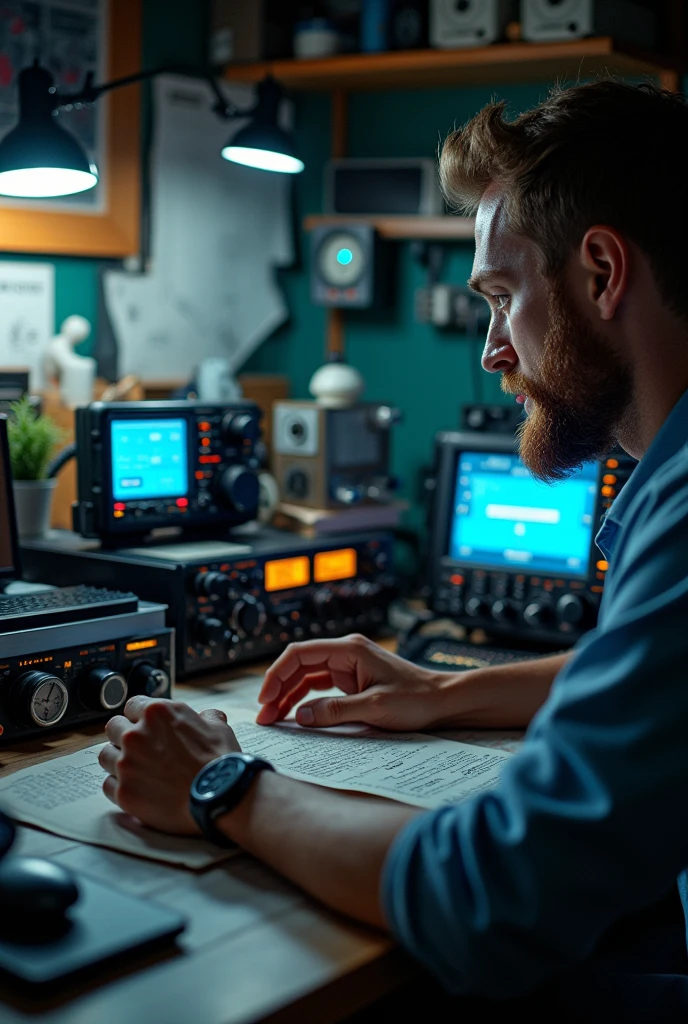 transmitting PY7PT RADIO AMATEUR