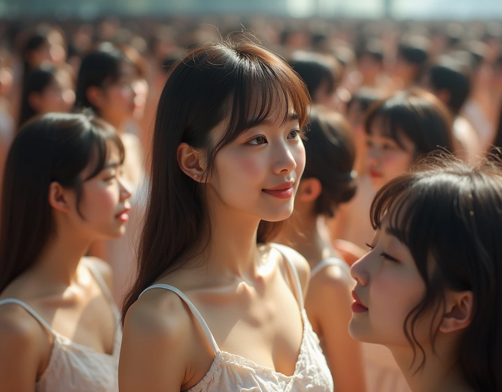 [Japanese Clone girls=Myself], [Perfect Clone girls Raw Photography Art], [16K, Highest quality, Ultra-high resolution], (((Unrealistic, Unprecedented sight, A world from another dimension, (((A world of mass proliferation of myselves, A world where proliferation delusions have become reality, Myself overflows and multiplies, Ultra-realistic)))))), (Japanese, woman, 26-year-old, Saito-Asuka), ((Small face, Brown and black hair, Semi-long hair)), ((Very beautiful detailed girls, Accurate body structure, Very detailed and perfect super busty body)), ((amazing super big tits, Large, swelling breasts)), (Dark Eyes, Mature face, Cute Smile, A gentle gaze), (((A very happy smile))), [[(((((Very detailed, 1girl→1,000,000,000,000,000,000,000,000,000,000,000,000,000cloning girls))))), (((((Extremely detailed and precise depiction of the double, Perfectly the same girl, The exact same smile, Perfect matching hairstyle, Perfect same clothes, Exactly the same height, Perfect same super busty))))), (((((Myself only))))), (((Filling the Earth 1,000,000,000,000,000,000,000,000,000,000,000,000,000^1,000,000,000,000,000,000 Myselves multiplied, Wide focus on the ultra-dense center, I&#39;m happy to be surrounded by countless versions of myself, I want to drown in love with countless versions of myself., I want to be drowned in love with countless versions of myself around me., Holding hands, hug, hug, kiss, Touching breasts))), (((The sight of the ultimate super-crowded, Abnormal extreme crowding, Countless Myselves multiplying, our bodies pressed together in a super-packed space))), ((Bright and soft light)), (((Very wide field of view, Very detailed, Detailed Myself with a sense of depth and increased perspective depiction, More accurate depiction with a wide-angle lens aperture of 22)))), Anywhere Angle