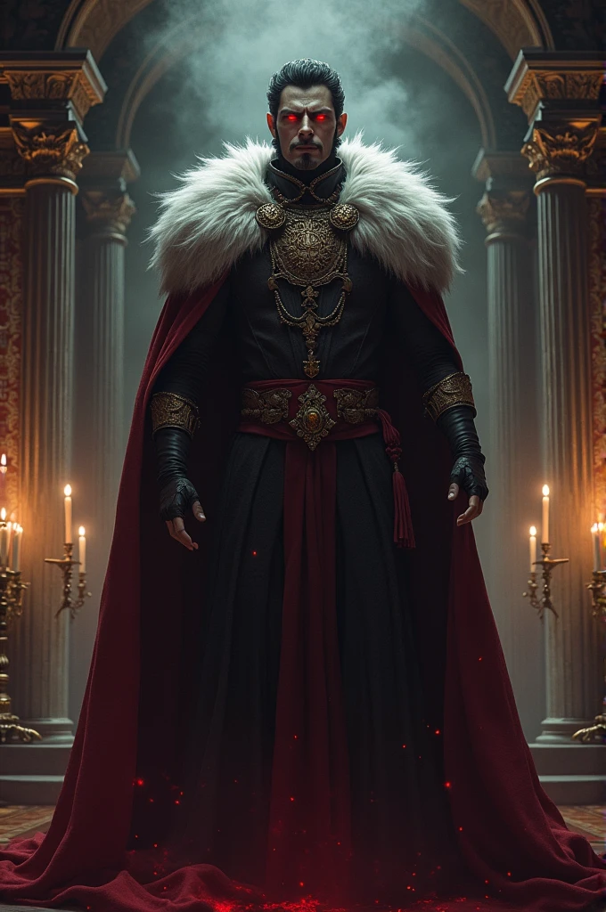 Black haired king red eyes