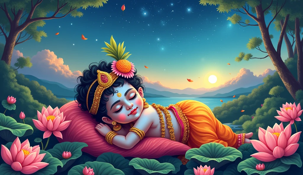  Shri Krishan Janmashtami  background vector
