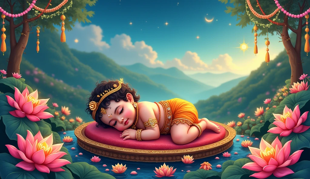  Shri Krishan Janmashtami  background vector
