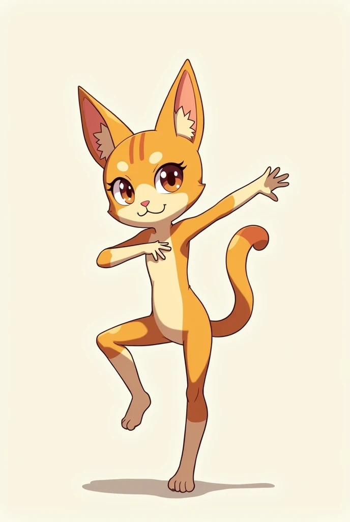 chaisan man anime cat stretching with ass up


