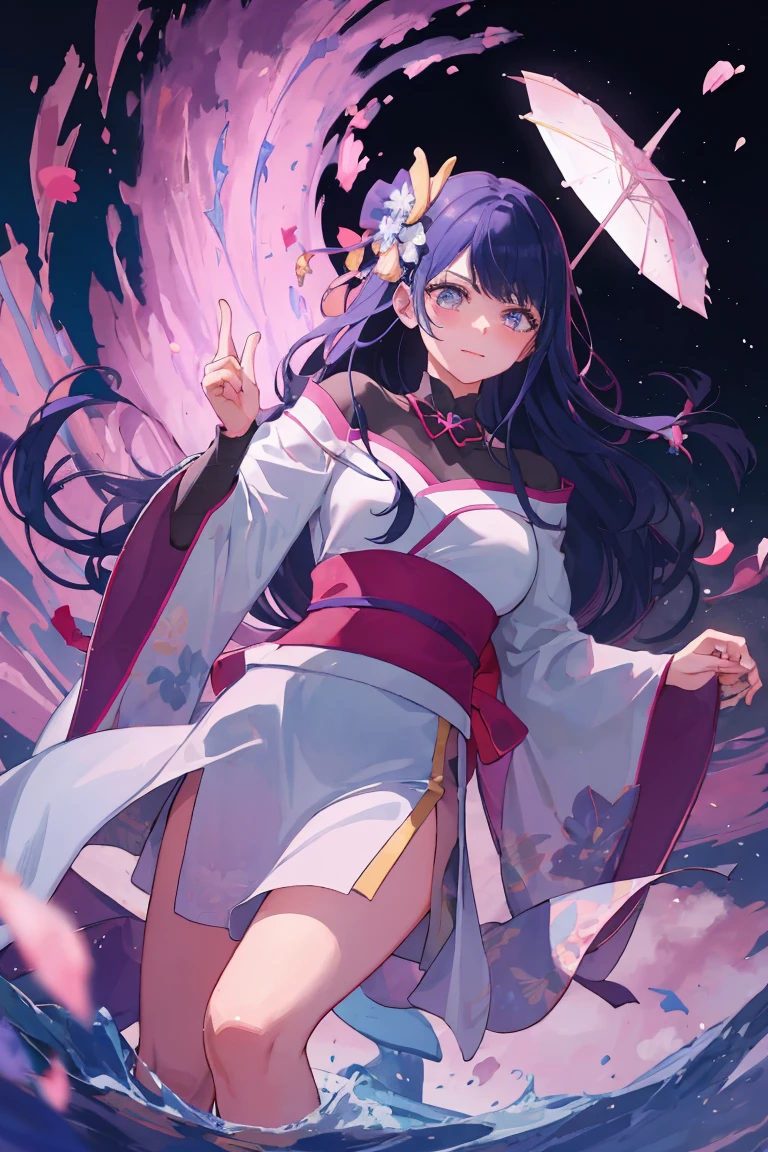 １Beautiful girl of the people,Kentaro Yabuki,Highest quality,Highest quality,Short Bob,Transparency､Silver Hair､kimono､masterpiece､8k､