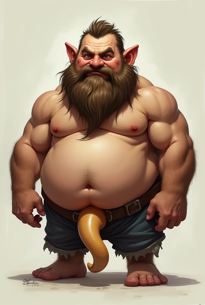 A dwarf with a long penis