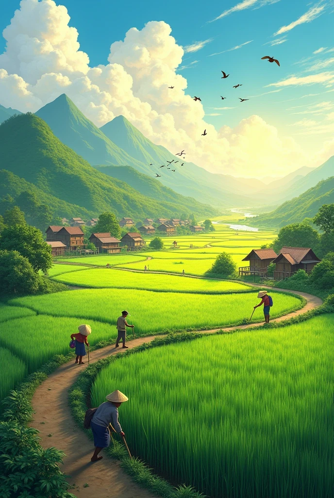 Village environment, big peddy fill farm