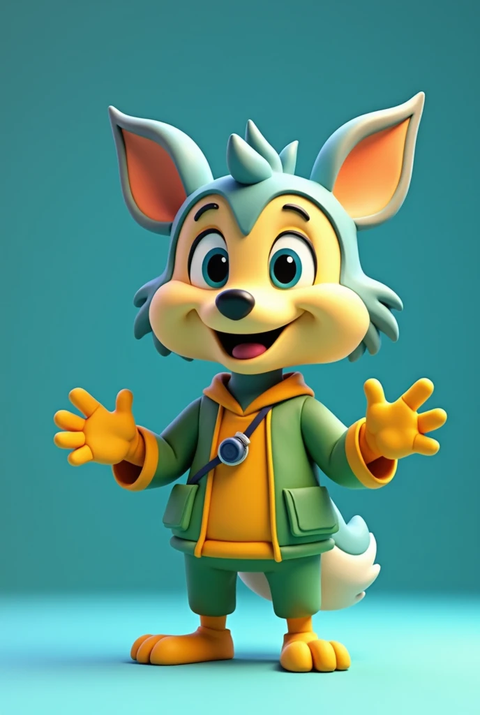 Help me create a mascot for my work institution that is based on education and mentoring, do it with the colors we use are blue, yellow and green, Focus it in 3D if possible and make the mascot something that we identify with
