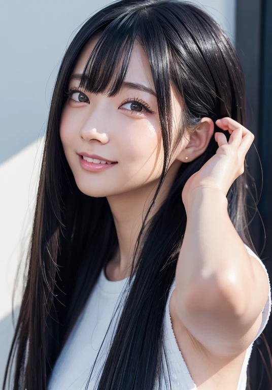 ２５Japan years old、Black Hair、Round eyes、False eyelashes、Light wavy hair, correct、Striped Hair、Brown Hair、Blue Hair、Dark blue hair、Gradient Hair、Asymmetrical hair、Hair behind the ear、Crossed bangs、Long Hair、とてもLong Hair、Hair up on one side、とんでもなくLong Hair、Valletta、Sunglasses under the eyes、、Ring Eye、Round eyes、Compensate、Wicked Smile、A light smile、Surrealism、Cast a Shadow、Anaglyph、Stereogram、Portraits、Subjective、Atmospheric perspective、Film Grain、Backlight、Exposure、Lens flare、8k、Very detailed、最high quality、超High resolution、超High resolution、Very detailed、Very realistic, masterpiece、correct、Textured skin、high quality、最high quality、Awards、High resolution、16K, Hair folder、A light smile、Redness in the ears、correct、odor、Surrealism、Cast a Shadow、Subjective、Shine、360° View、Very detailed、最high quality、超High resolution、解剖学的にcorrect、masterpiece、Textured skin、High resolution、最high quality、Attention to detail、Long eyelashes、A slight blush、Compensate, ((The whole body is visible))