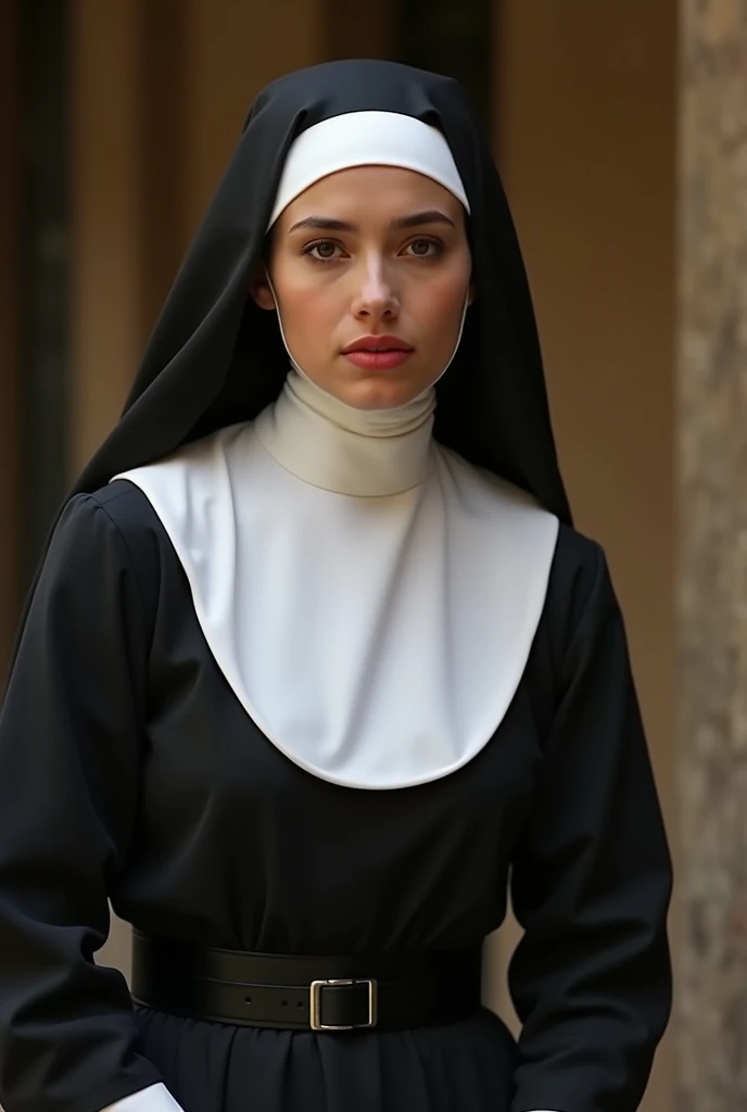 Show me the Colombian adult content actress in a nun outfit.