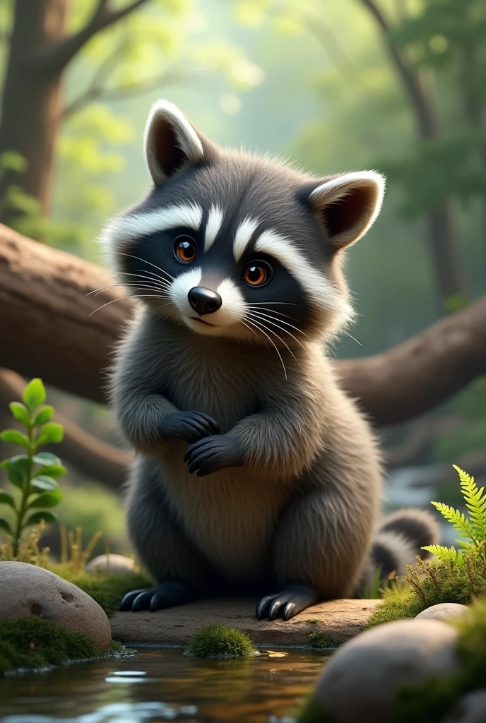 a raccoon
