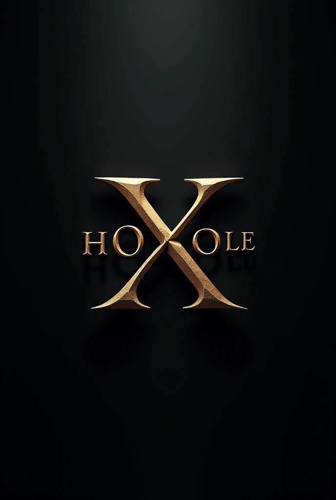 Create a logo featuring the intertwined letters "X", "H", "O", "I", "C" and "L" in a Gothic Style, simple, dark, luxurious
