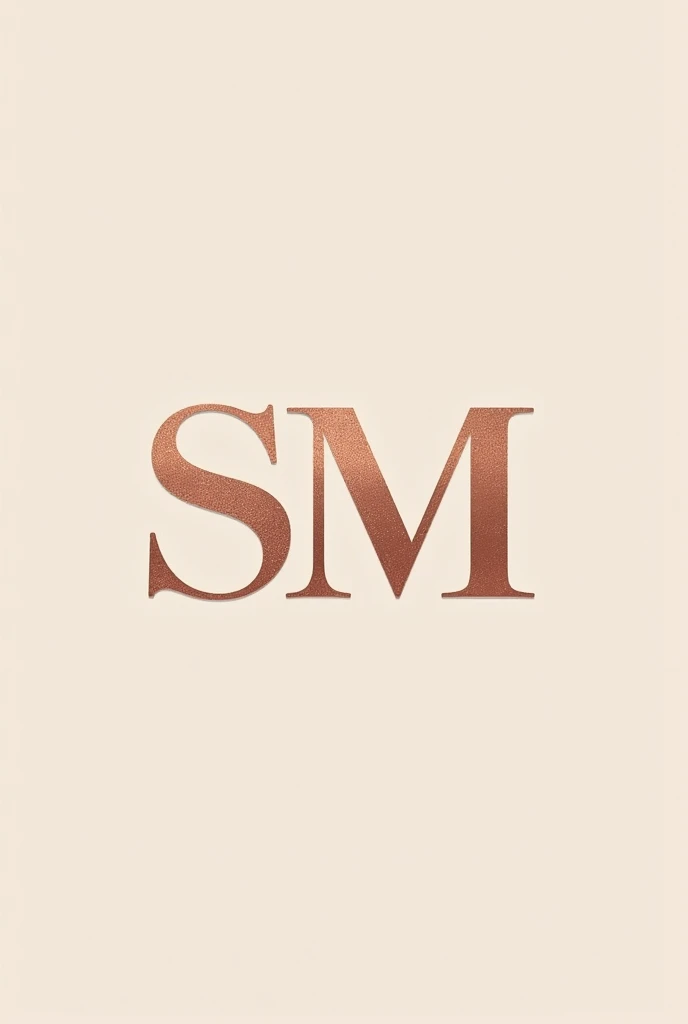 create a rose gold logo for me, with just my initials "SM" for social media.