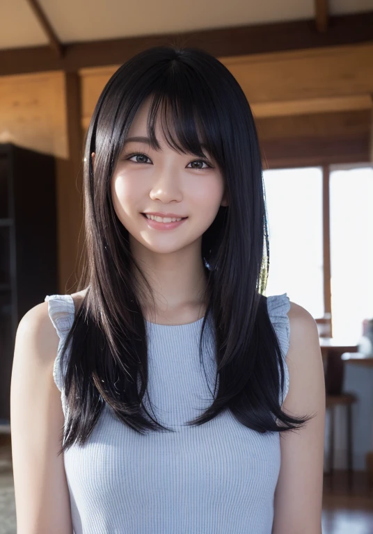 25Japan 、Black Hair、Round eyes、Light wavy hair, correct、Striped Hair、Dark blue hair、Gradient Hair、Asymmetrical hair、Hair behind the ear、Crossed bangs、Long Hair、とてもLong Hair、Hair up on one side、((お尻までLong Hair))、Valletta、Ring Eye、Round eyes、Compensate、Wicked Smile、A light smile、Surrealism、Cast a Shadow、Portraits、Subjective、Atmospheric perspective、Film Grain、Backlight、Exposure,Very detailed、Highest quality、超High resolution、Very detailed、Very realistic, masterpiece、correct、Textured skin、Awards、High resolution、16K, Hair folder、A light smile、Redness in the ears、correct、Cast a Shadow、Subjective、Shine、360° View、解剖学的にcorrect、masterpiece、Textured skin、Attention to detail、Long eyelashes、A slight blush、((The whole body is visible))