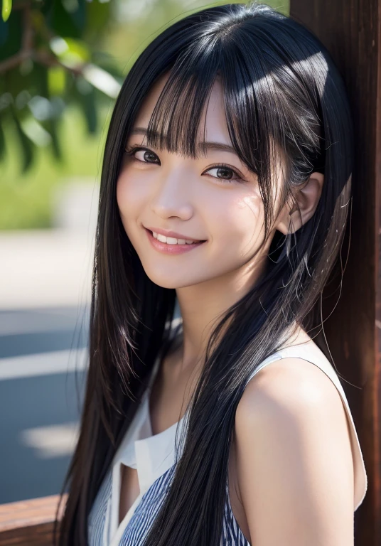 40 year old Japanese、Black Hair、Round eyes、Light wavy hair, correct、Striped Hair、Dark blue hair、Gradient Hair、Asymmetrical hair、Hair behind the ear、Crossed bangs、Long Hair、とてもLong Hair、Hair up on one side、((お尻までLong Hair))、Valletta、Ring Eye、Round eyes、Compensate、Wicked Smile、A light smile、Surrealism、Cast a Shadow、Portraits、Subjective、Atmospheric perspective、Film Grain、Backlight、Exposure,Very detailed、Highest quality、超High resolution、Very detailed、Very realistic, masterpiece、correct、Textured skin、Awards、High resolution、16K, Hair folder、A light smile、Redness in the ears、correct、Cast a Shadow、Subjective、Shine、360° View、解剖学的にcorrect、masterpiece、Textured skin、Attention to detail、Long eyelashes、A slight blush、((The whole body is visible))
