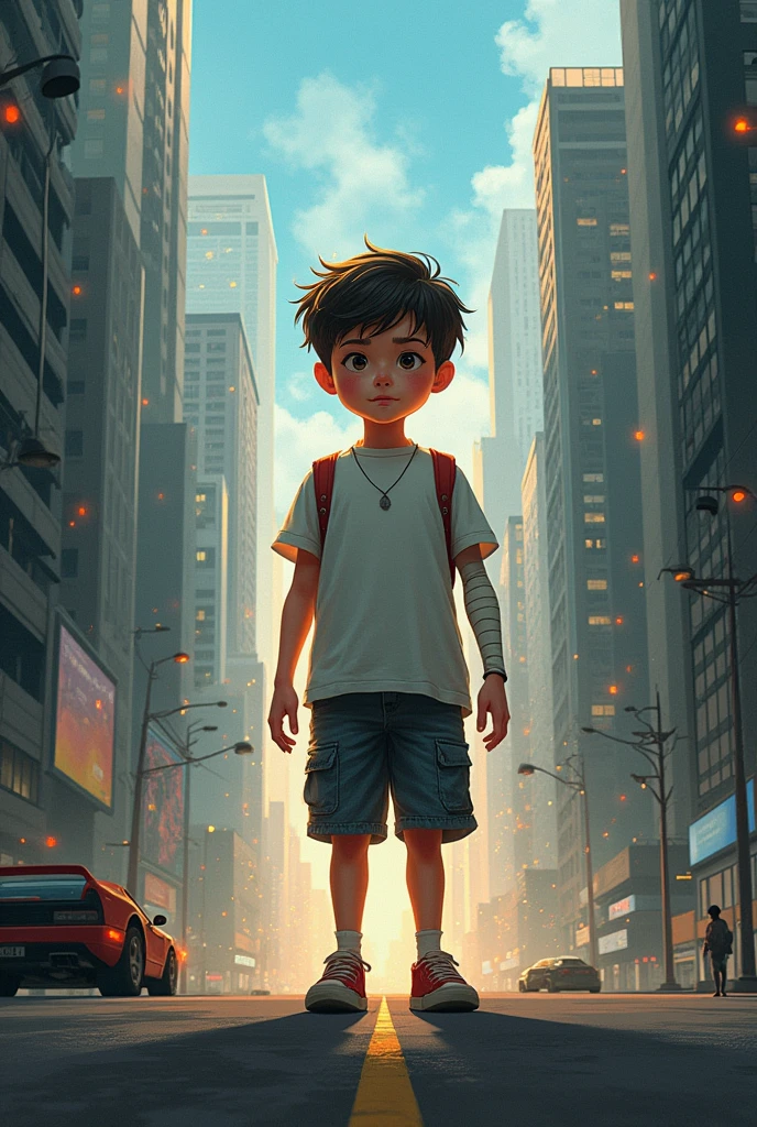 A boy with a wound on his arm becomes a GPS